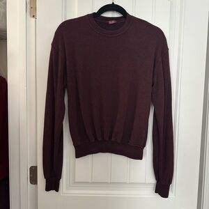 Brandy Melville Burgundy Orlena crewneck sweatshirt